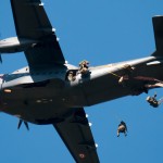 Sortie de l'avion